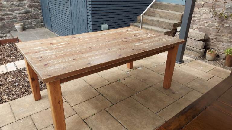FREE: Wooden dining tables (2) and 6 chairs