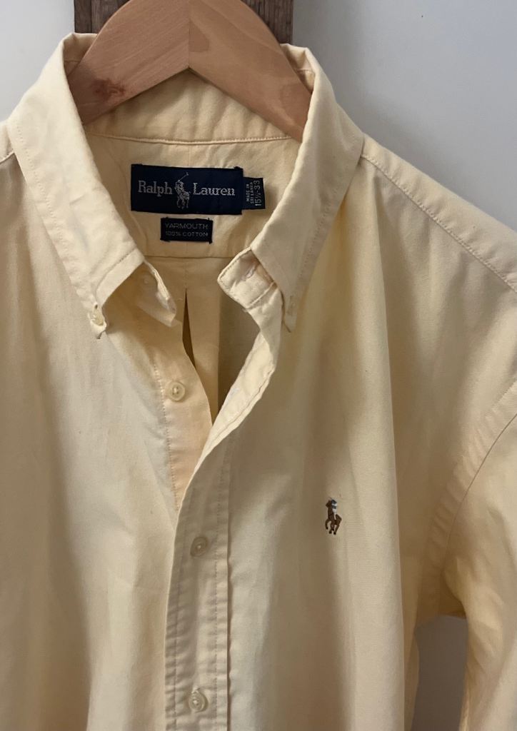 Ralph Lauren men’s 48 chest button-down collar shirt, Yarmouth range featuring embroidered pony logo