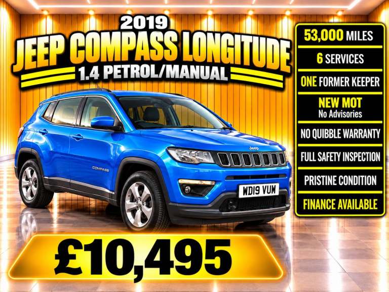 2019 Jeep Compass 1.4 Multiair 140 Longitude 5dr [2WD] ESTATE Petrol Manual