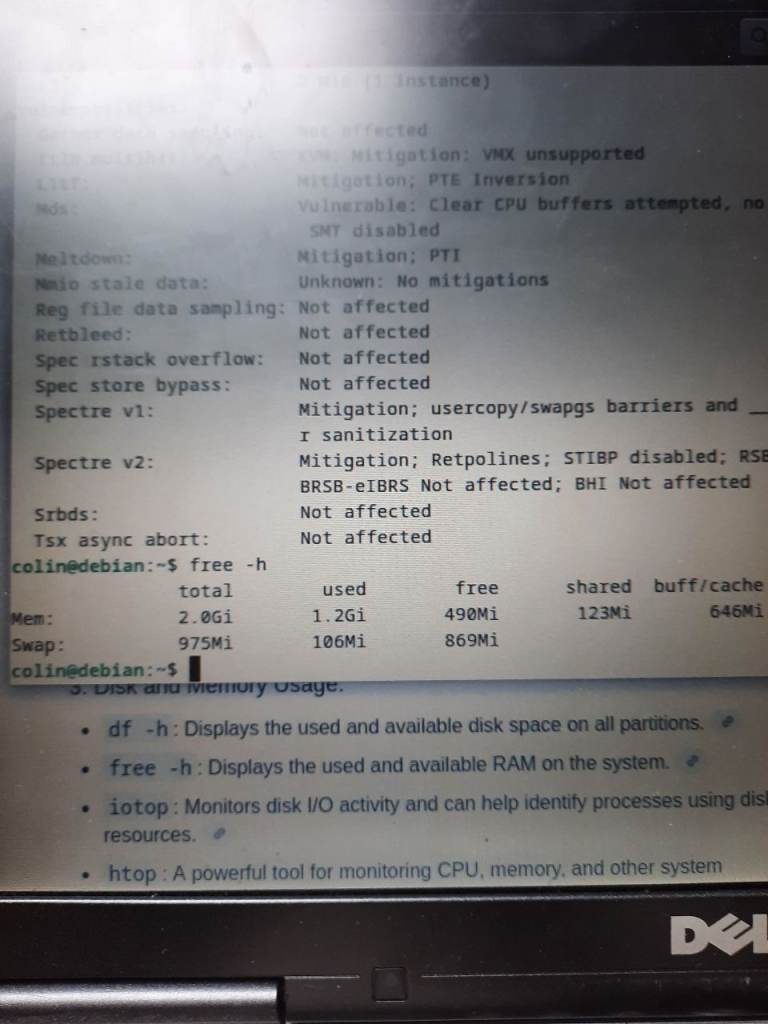 Dell D620 Intel T2400 1.83GHz 2GB Ram 120GB 