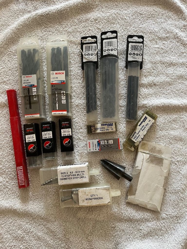 Metal HSS High Speed Drill Bits & Cone Cutter /Step Drill Bits Various Sizes