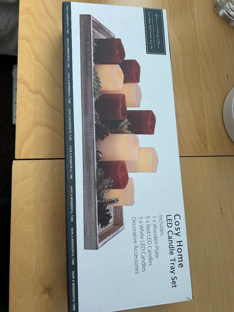Cosy Home LED Candle Tray Set – New, Boxed
