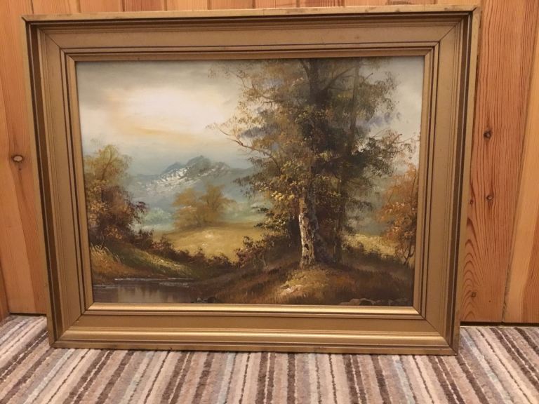 Oil on canvas painting “Golden Tints” by Clarke 