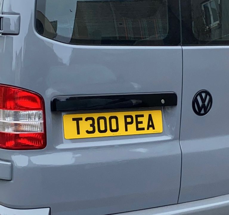VW T30 Private Plate T300 PEA – Perfect for Transporter Camper Van – DVLA Retained