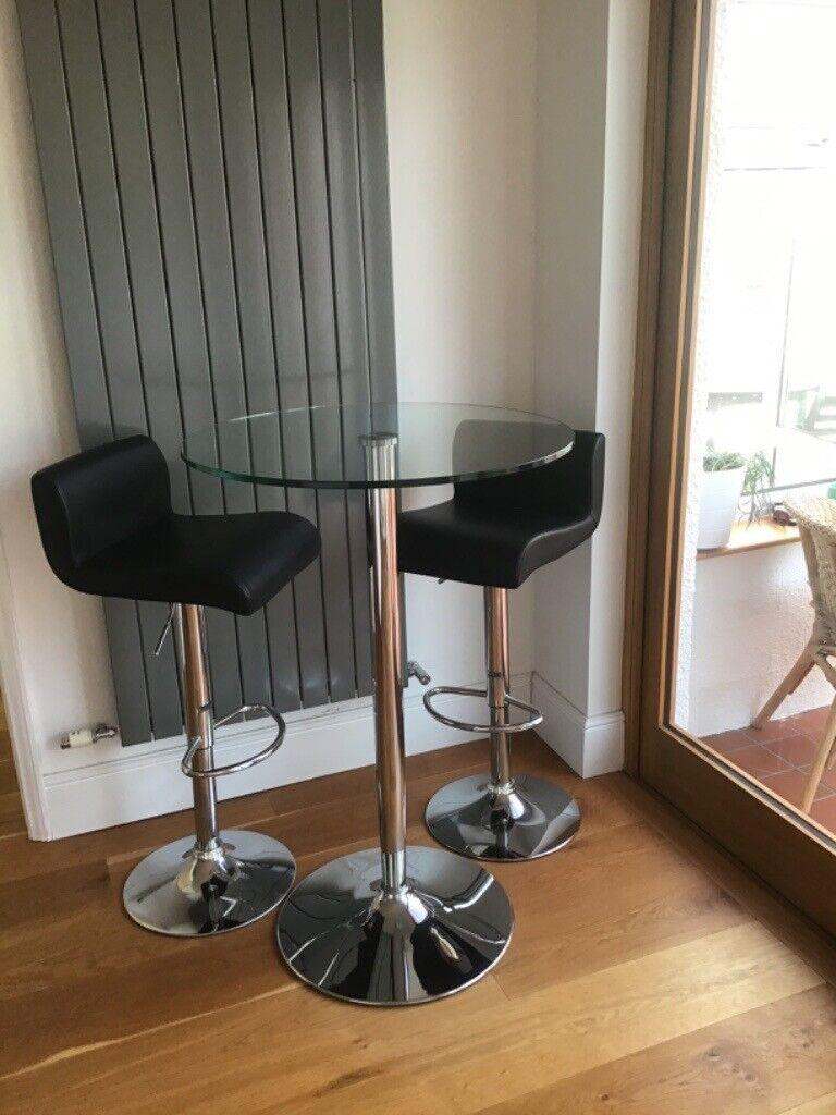 Glass top bistro table