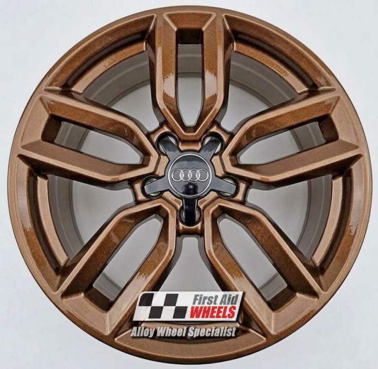 R602BR Swap AUDI A3 S3 8V 4X 18'' GENUINE 5 V SPOKE GLOSS BRONZE ALLOY WHEELS