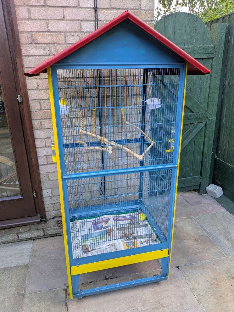Multi Coloured Metal Large Bird Cage / Aviary