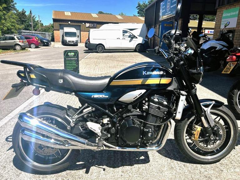 2023 Kawasaki Motorcycle ZR Z900 RS Candy Blue Full 4 Into 4 System