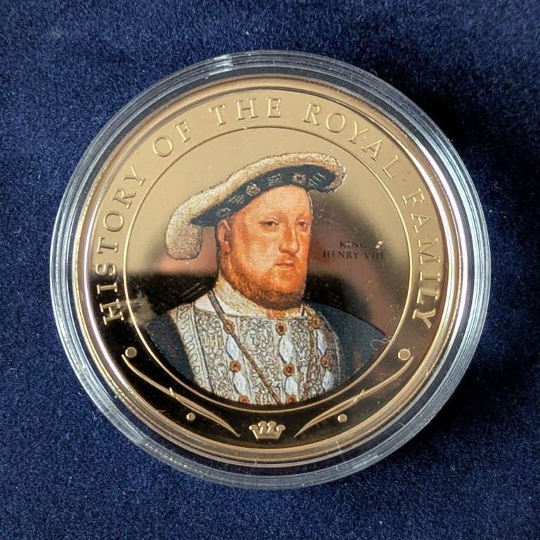 ♥ GOLD-plated 1 Dollar - Henry VIII - Cook Islands coin
