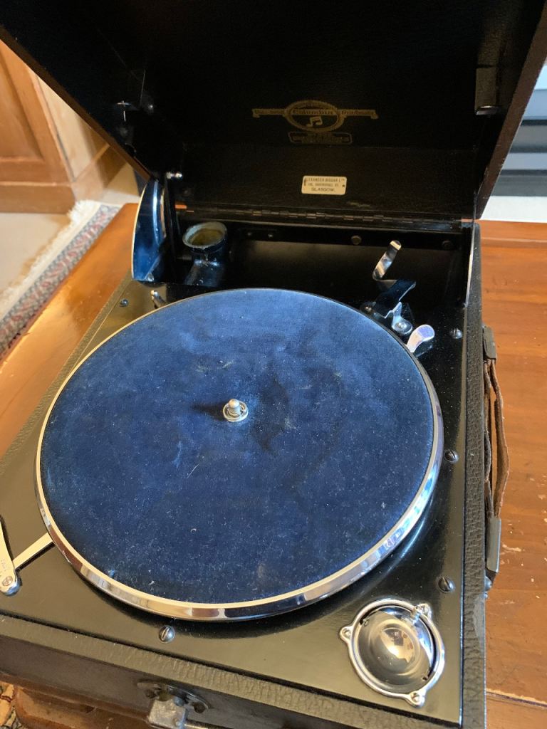 Vintage Columbia Portable Gramophone Record Player - Good Working Condition