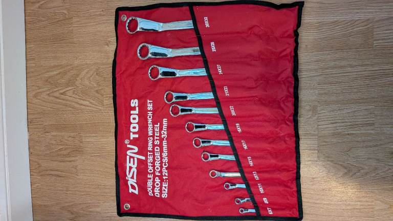 RING SPANNER WRENCH SET 12PC 6-32mm 