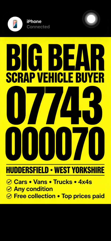 Huddersfield scrap vehicle buyer 
