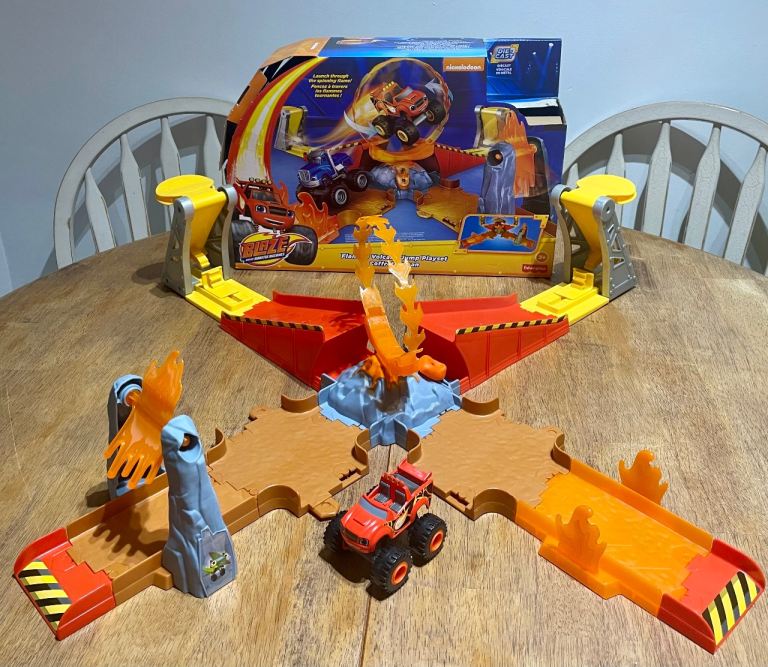 Blaze Flaming Volcano Jump Playset