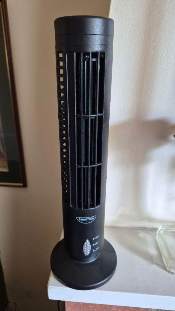 Black Slimline Tower Fan - Ideal for Small Spaces