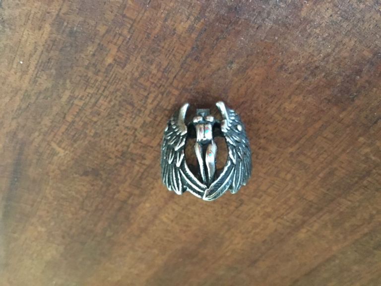 Men's Biker Angel Wings Ring
