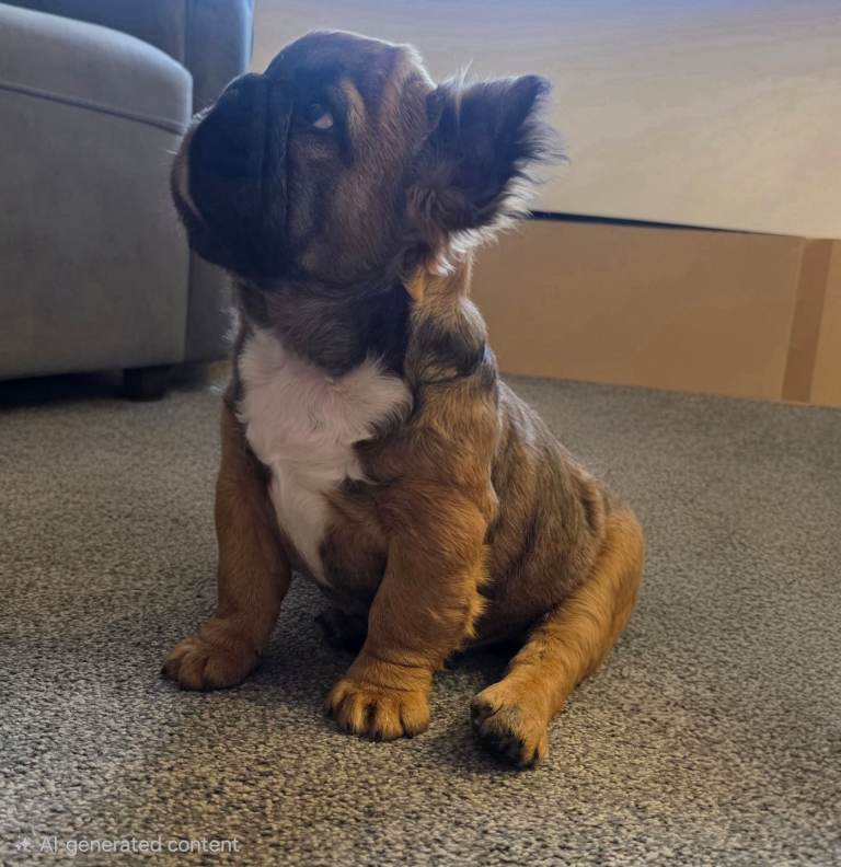 Kc reg fluffy french bulldog puppys 