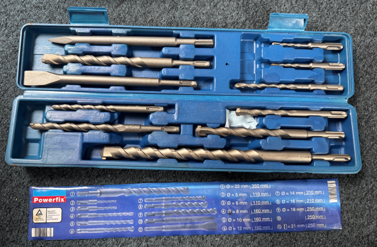 SDS Drill bits. Set of 11 drill bits