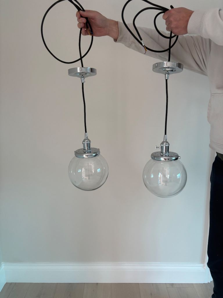 image for 2x beautiful glass  lights