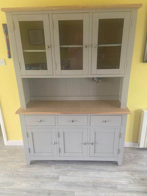 Lovely Grey Dresser with Glass Display – Good Condition