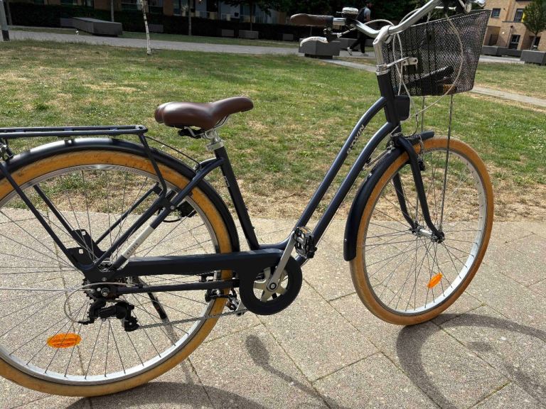 Woman ELOPS 6-Speed Low Frame City Bike – Blue – Fully Equipped