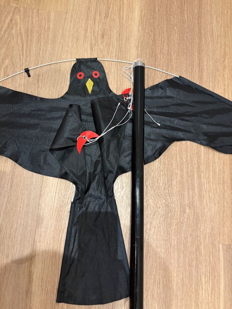 Bird scarer with pole
