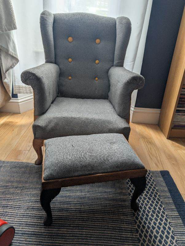 Parker knoll chair and stool 