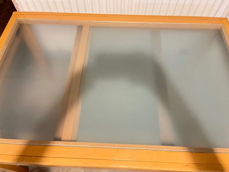 Frosted glass extendable dinning table