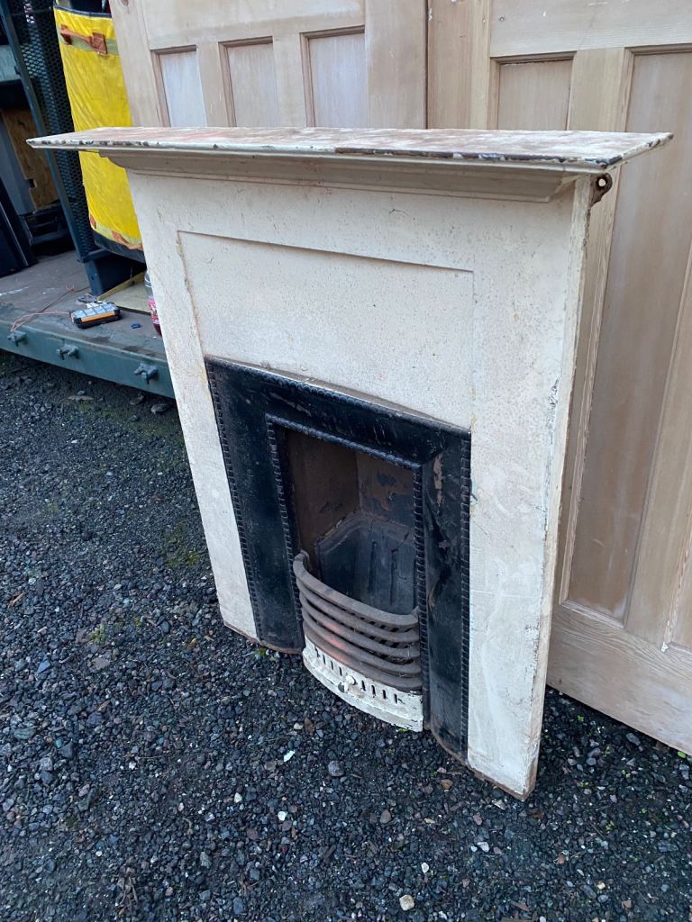 Edwardian Coalbrookdale cast iron fireplace 