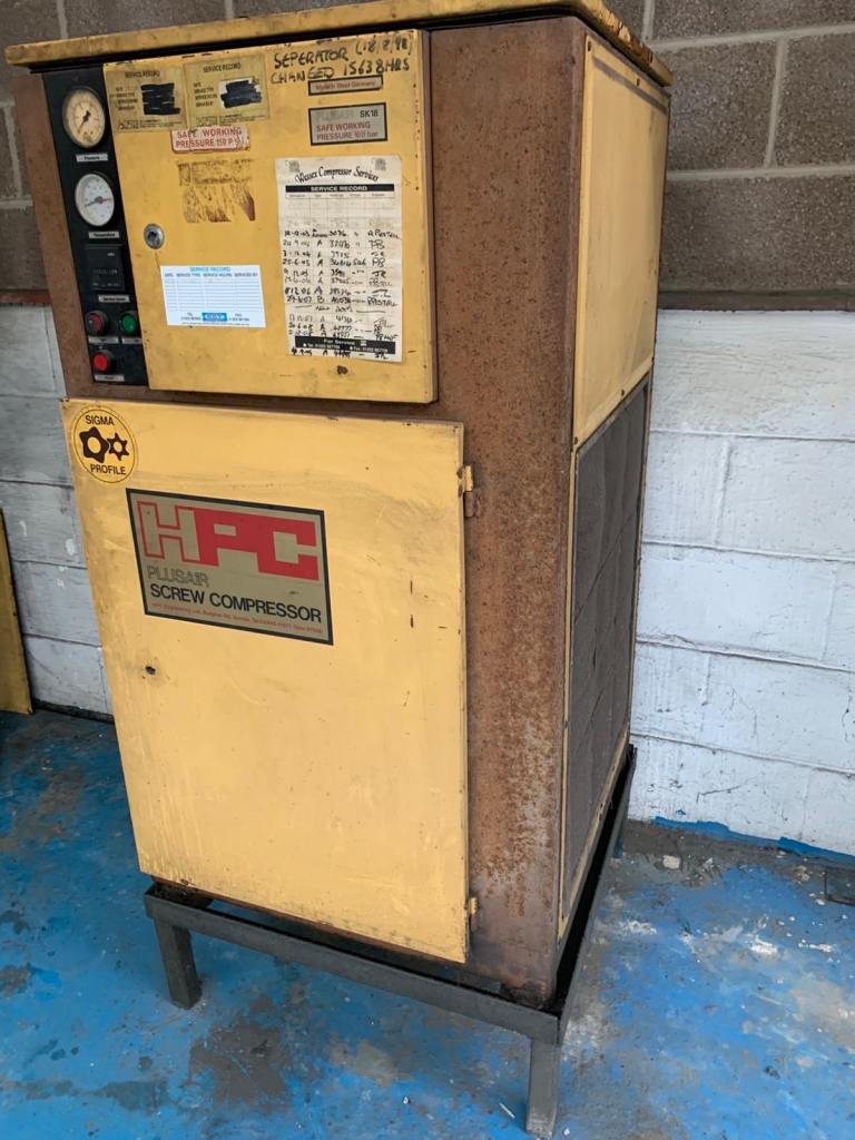 HPC Plusair SK18 Screw Compressor (10 Bar Max Working Pressure) collect Dorset 