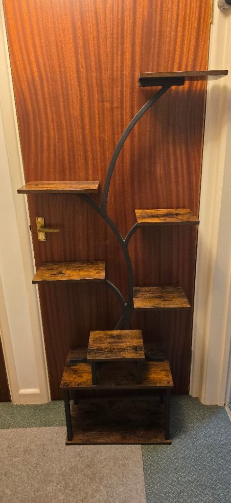 Metal & Oak Plant Stand