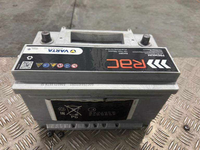 RAC premium varta 12 volt battery 74ah used condition