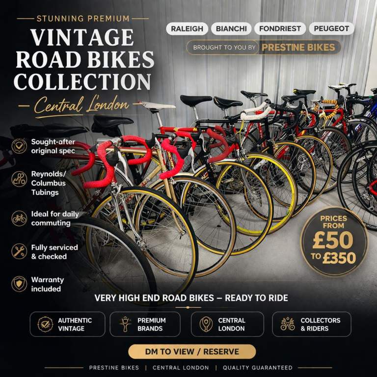 GD Pristine Vintage Road Bikes Bianchi,Raleigh Peugeot, Mercian 🇮🇹 🇫🇷 🚲