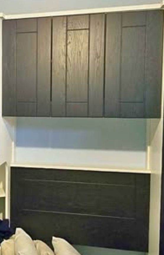 Starplan navy 3 door wall unit & single headboard