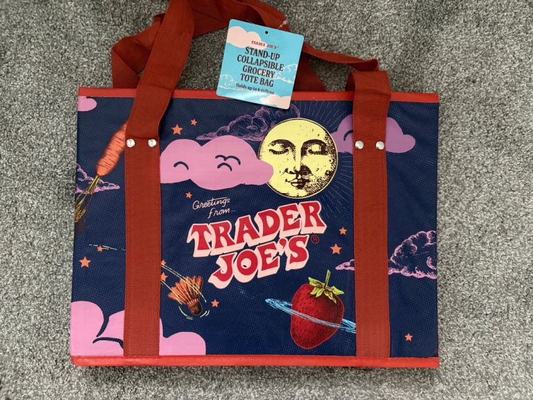 Brand New Trader Joe's Stand Up Collapsible Grocery Bag