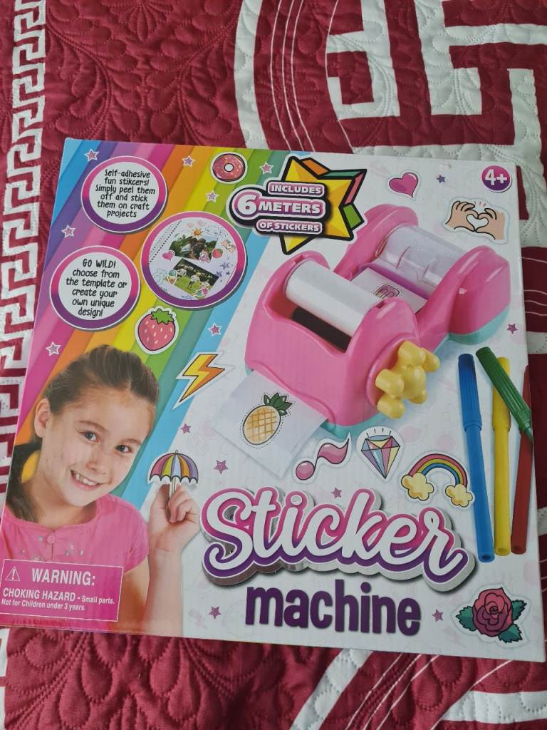 Kids sticker machine new not opened 