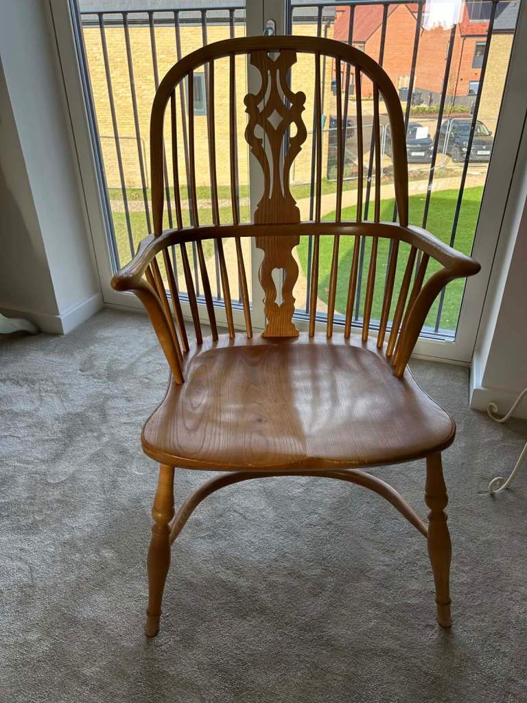 Ash & Beech old Georgian Windsor high back armchair