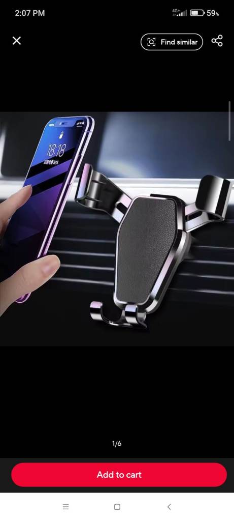 Universal Gravity Auto Phone Holder for Car Air Vent