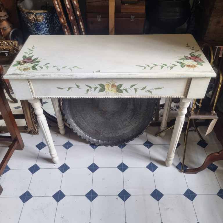 Vintage hand painted side table