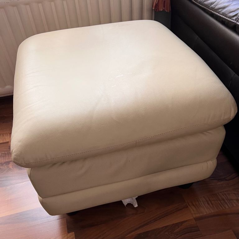 Leather foot stool