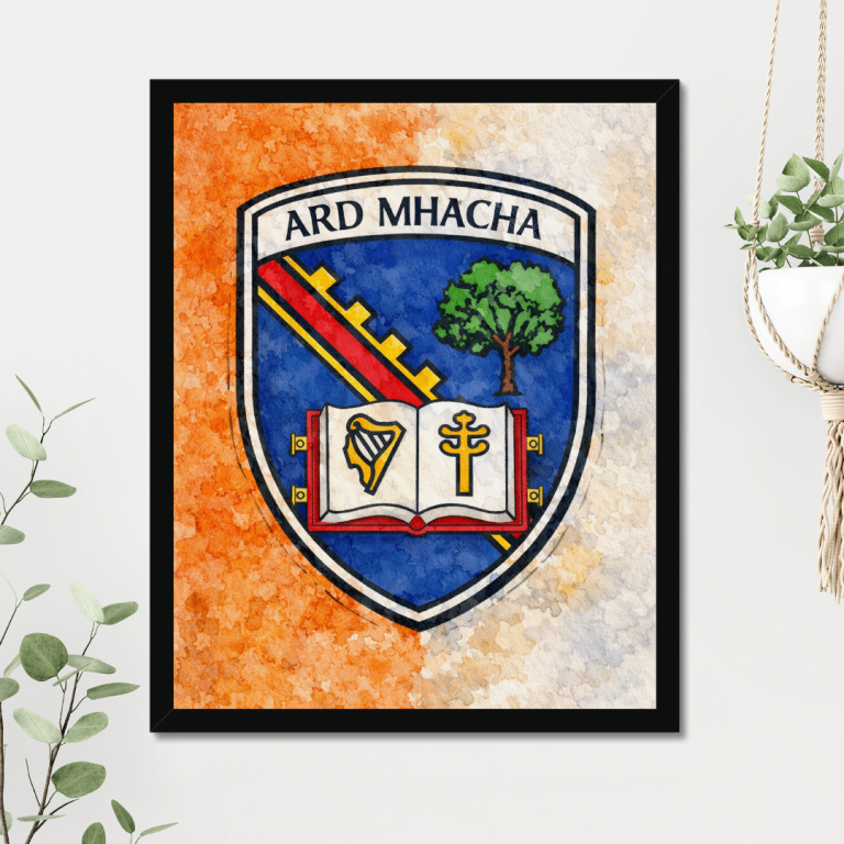 Custom GAA Crest Watercolour Wall Art – Prints, Framed & Canvas