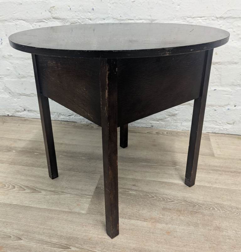 Art Deco oak sewing box side table (DELIVERY AVAILABLE)