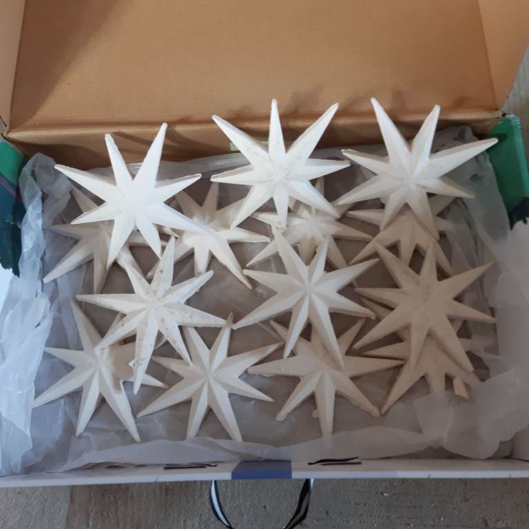 Plaster of Paris Stars x 14. A BRILLIANT Craft Project 