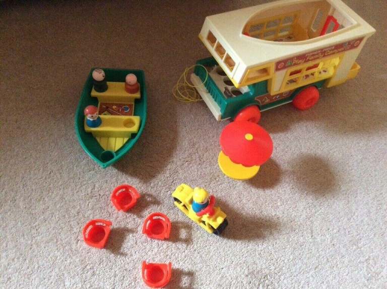 Camper Van made by Fisher Price 1980's With Accessories