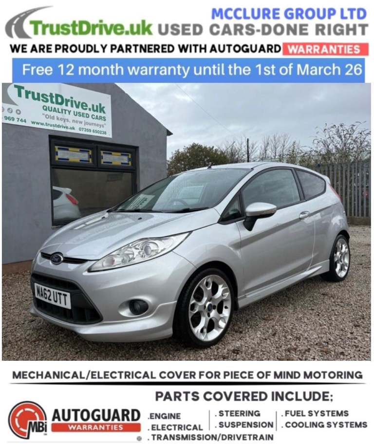 2012 Ford Fiesta 1.6 Zetec S 3dr HATCHBACK PETROL Manual