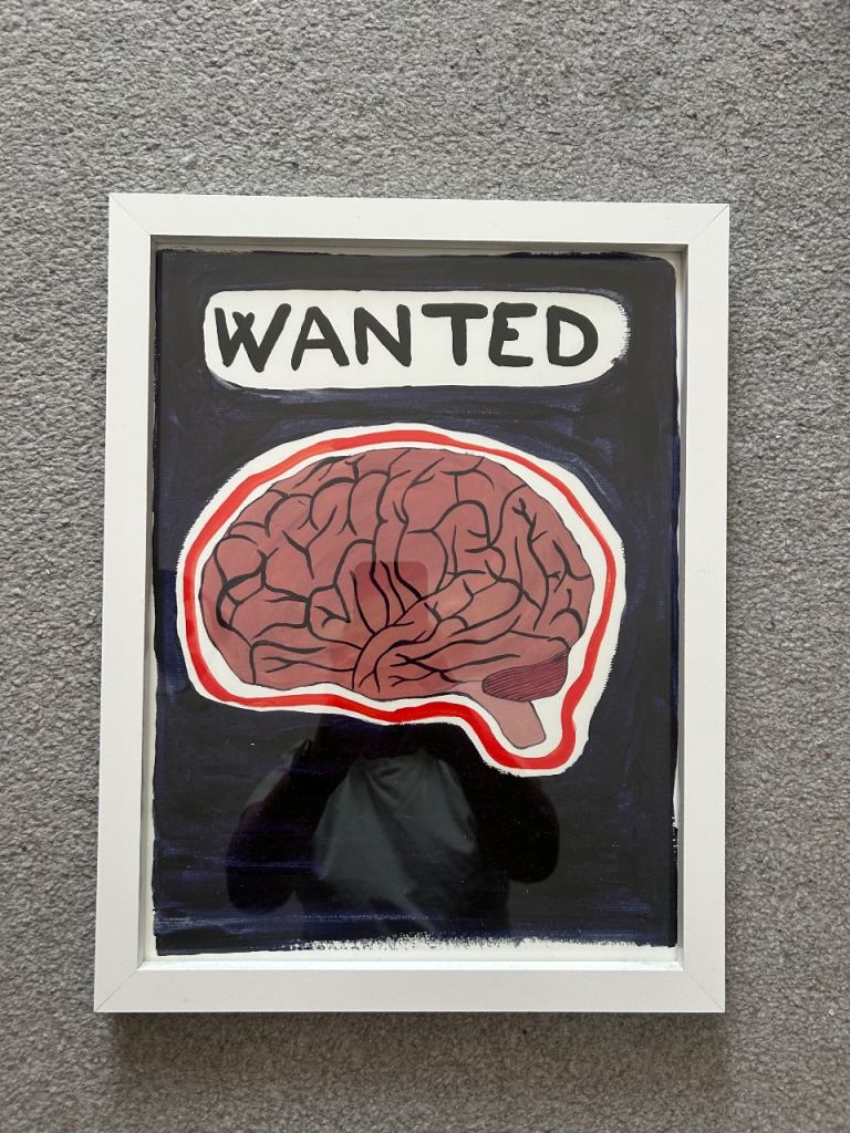 4 horror style framed posters/prints 
