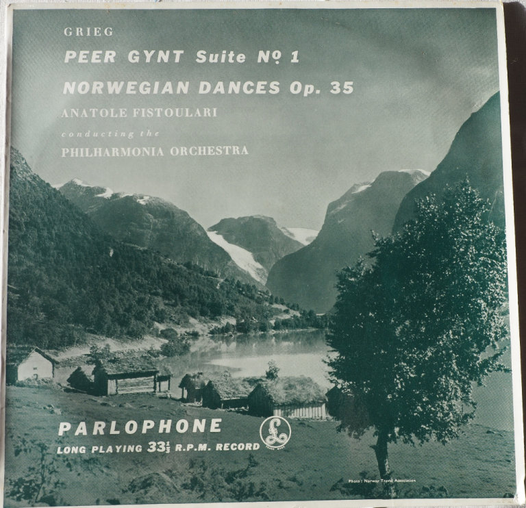 Grieg: Peer Gynt Suite No 1/ Norwegian Dances 10" LP Anatole Fistoulari PMD 1025