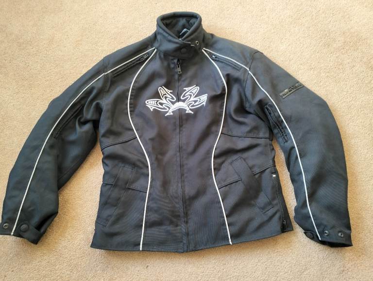 Frank Thomas Lady Rider ladies textile motorcycle jacket UK 10 Small