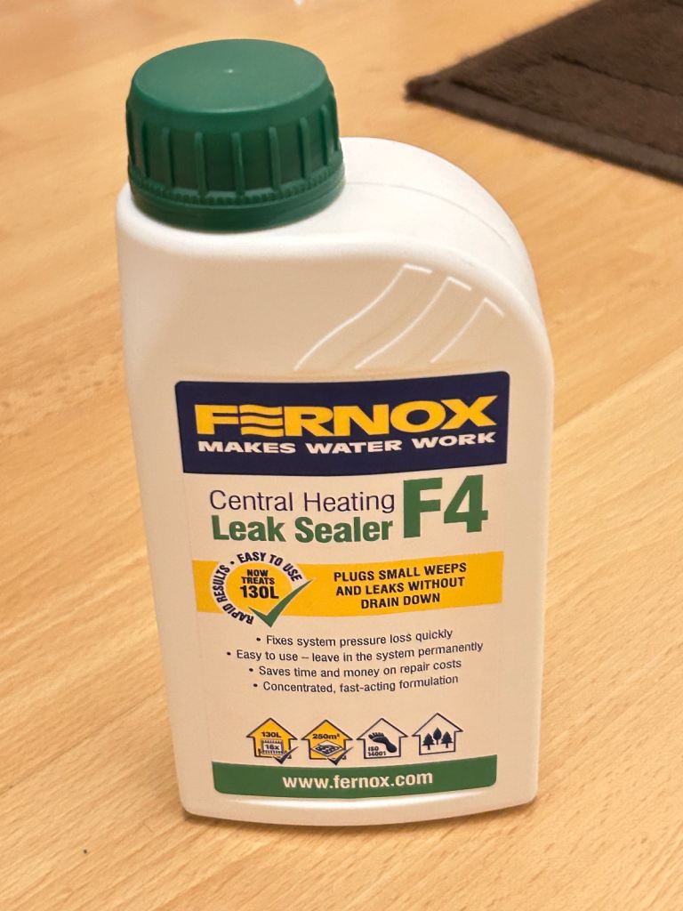 Brand New Sealed Fernox F4 Central Heating Leak Sealer 500ml