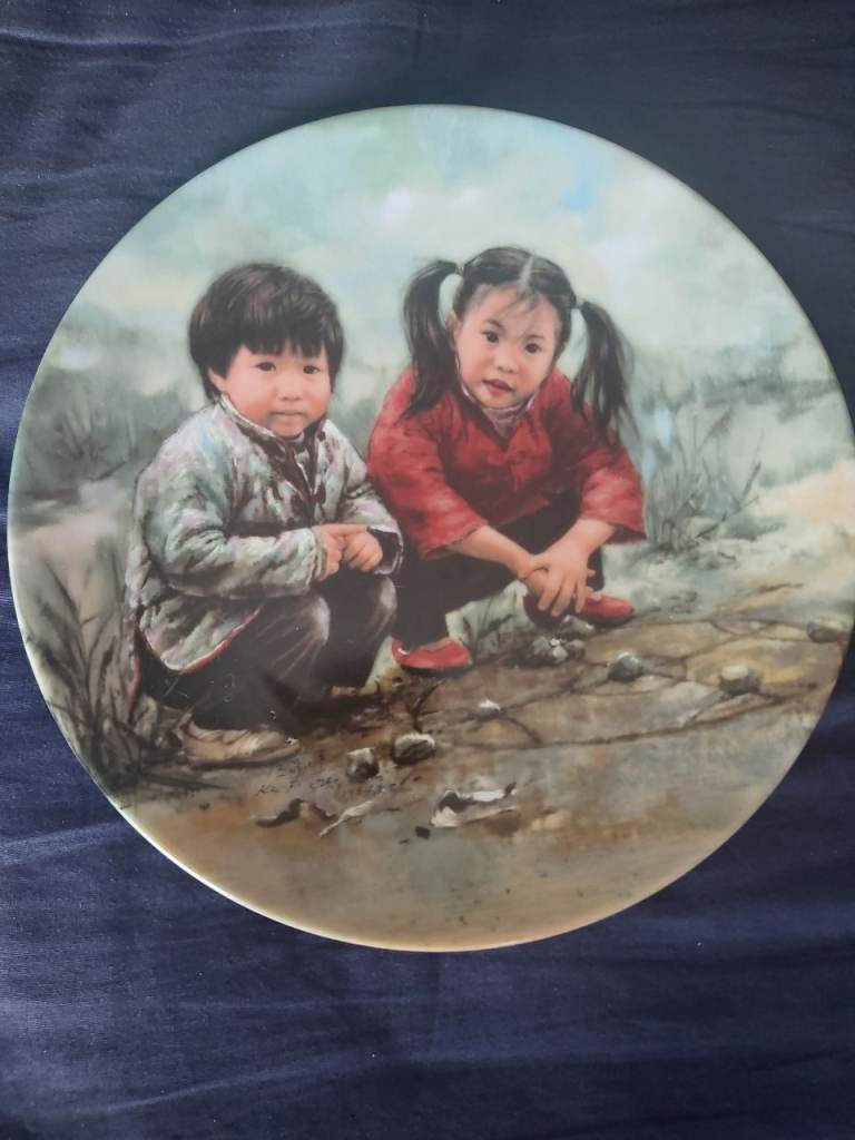 Six Limited Edition Plates in the Chinese Children's Games Series 