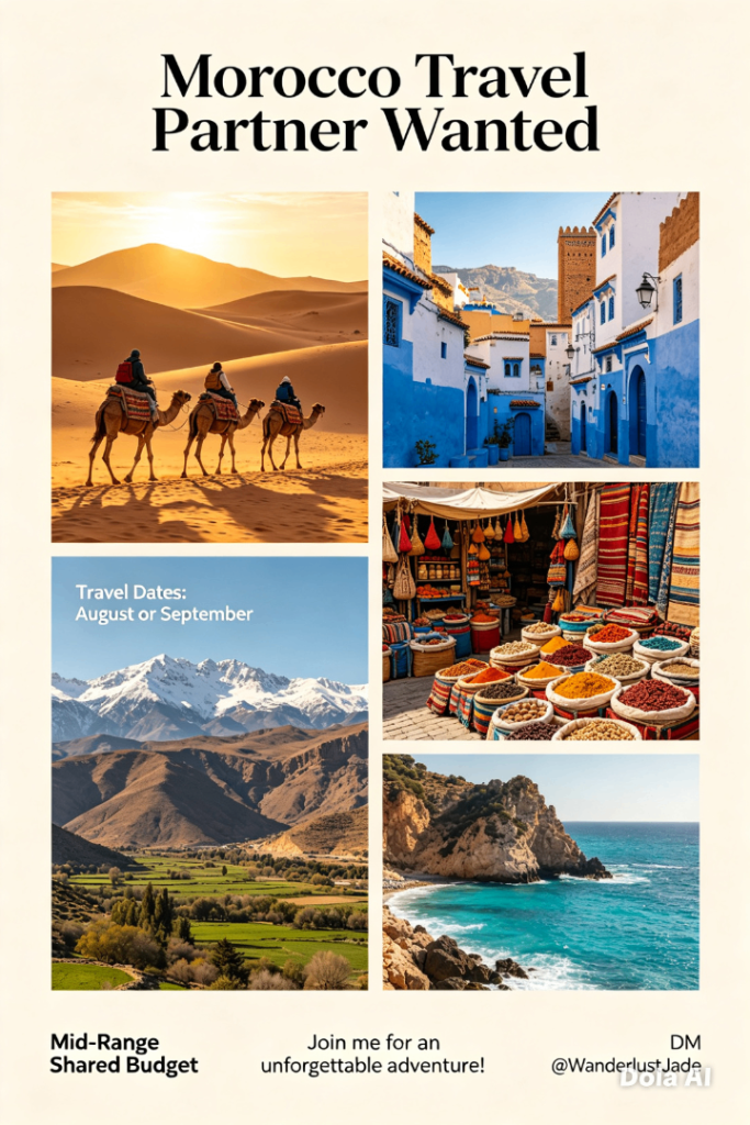 Travel partner for Morocco 